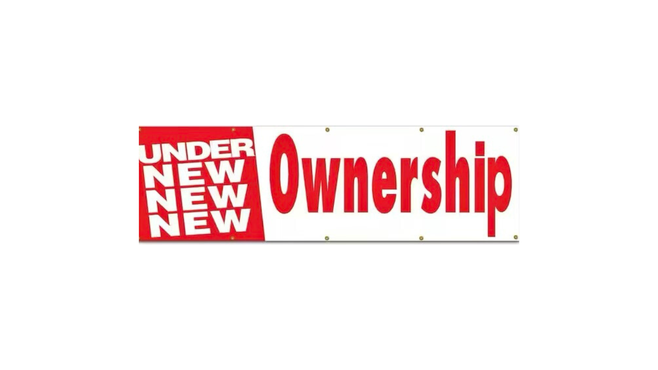 Under New Ownership Banner Sign 3ft x 10ft