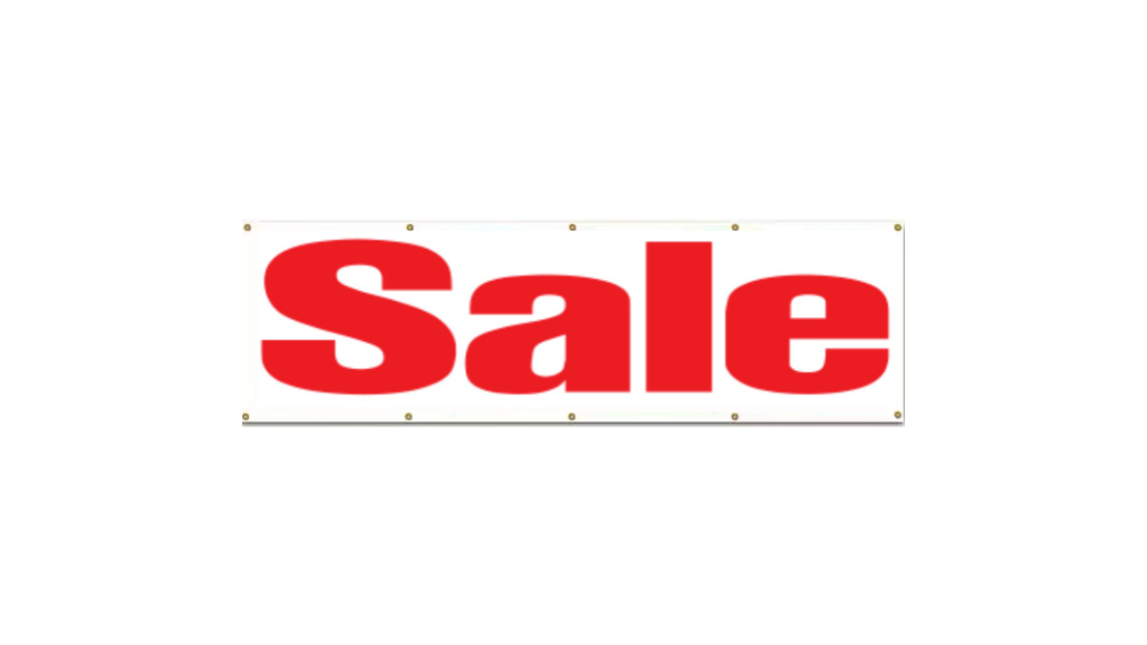 Sale Banner Sign 3ft x 10ft