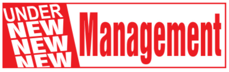 Under New Management Banner Sign 3ft x 10ft